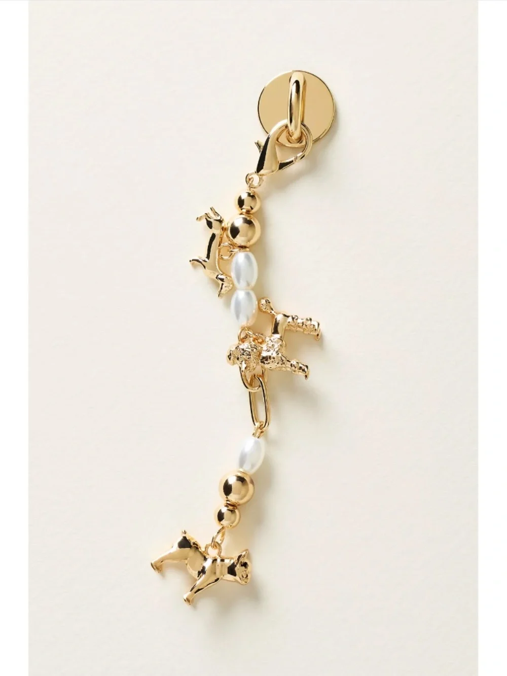 ANTHROPOLOGIE Dog Party Beaded Phone Charm - NWT ($38 Retail)